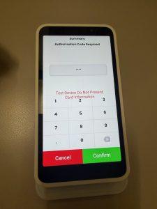 Het scherm "Autorisatiecode vereist", met verzoek om een numerieke pincode om toegang te krijgen tot rapporten.