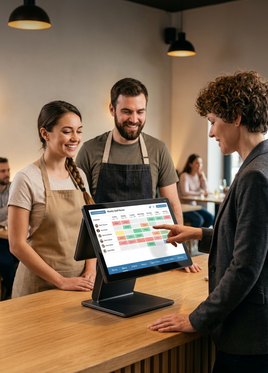 Staff Roster in use during a payment