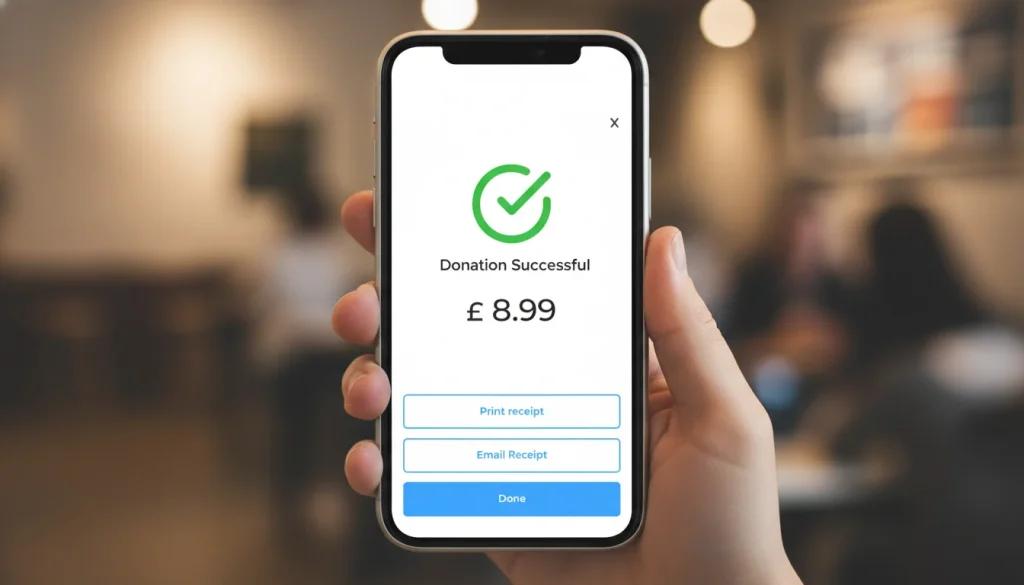 Successful donation with the help of Kayana for Charity using pay by link
