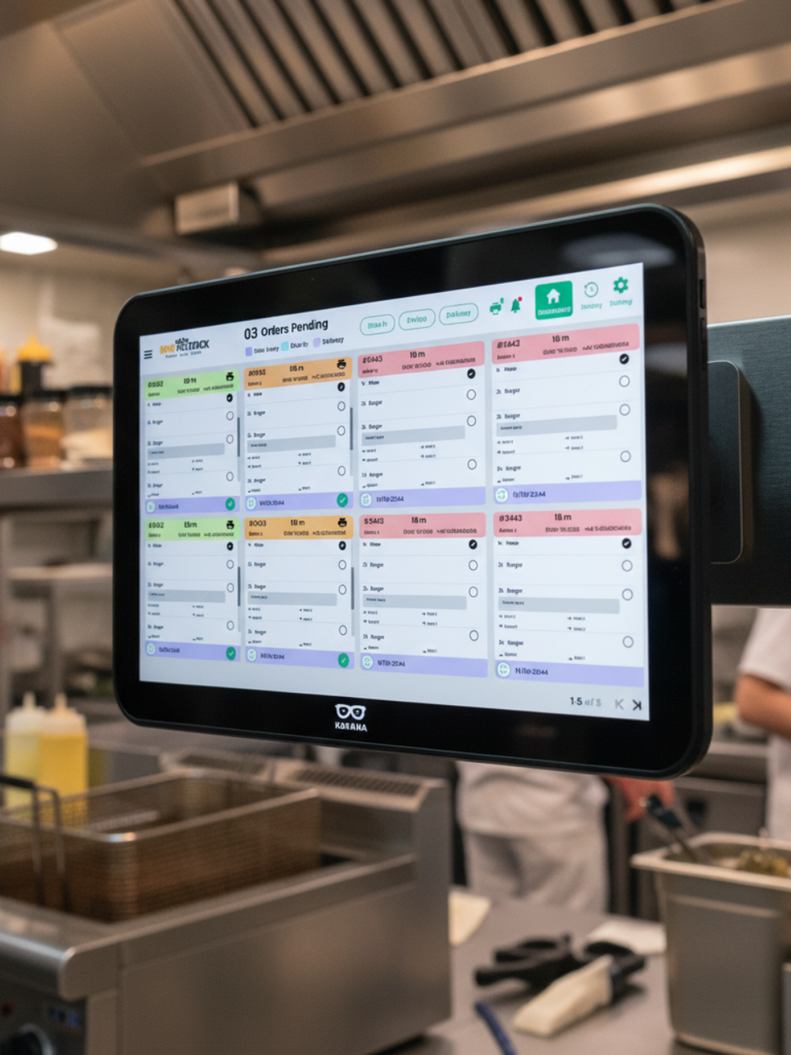 Kitchen Display in use during a payment