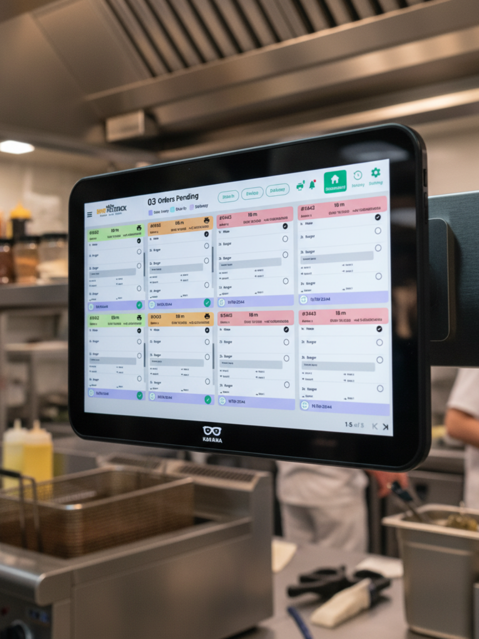 Kitchen Display in use during a payment