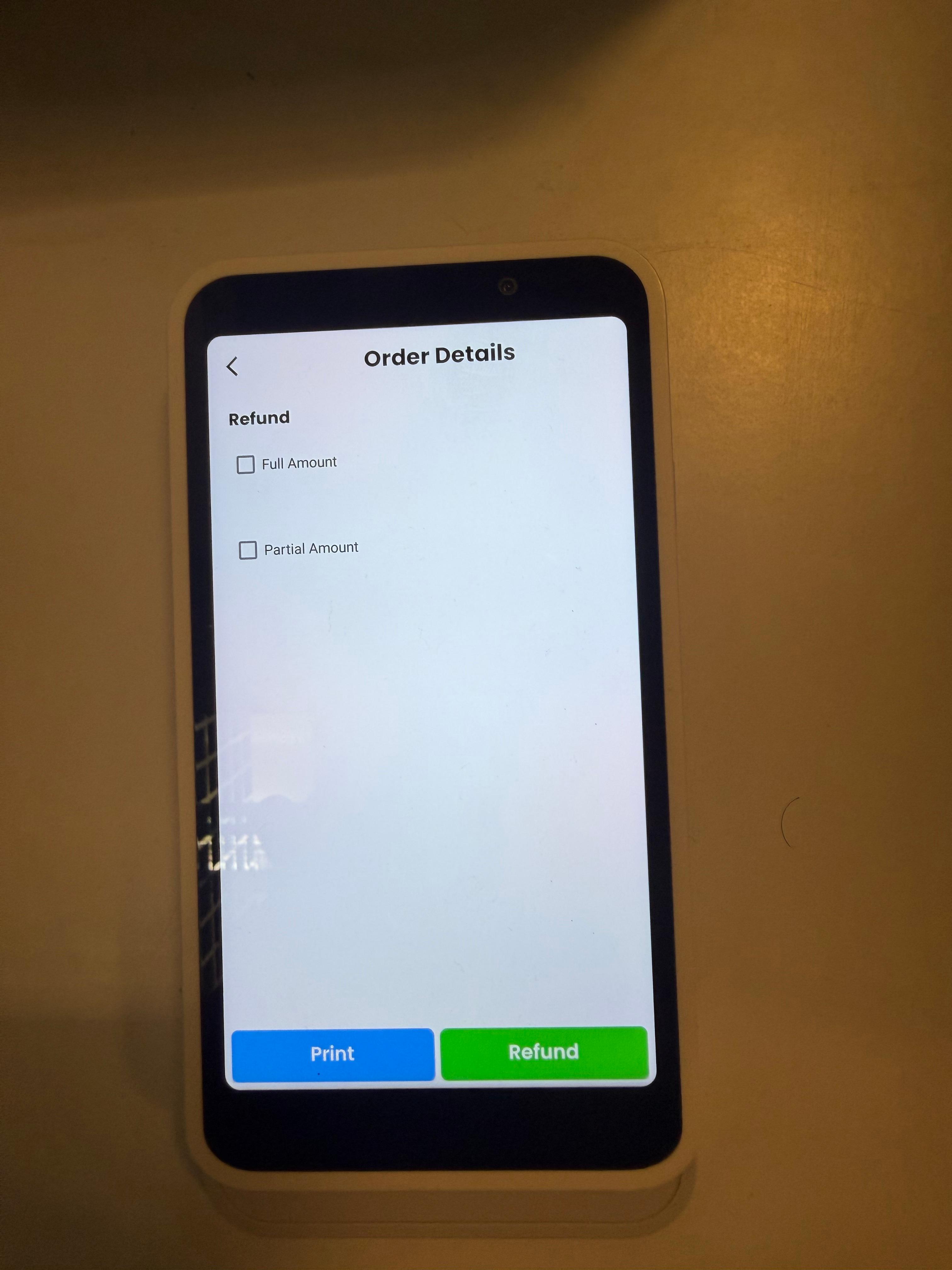 Een weergave van het scherm met orderdetails in de Kayana mPOS-applicatie. – image 2