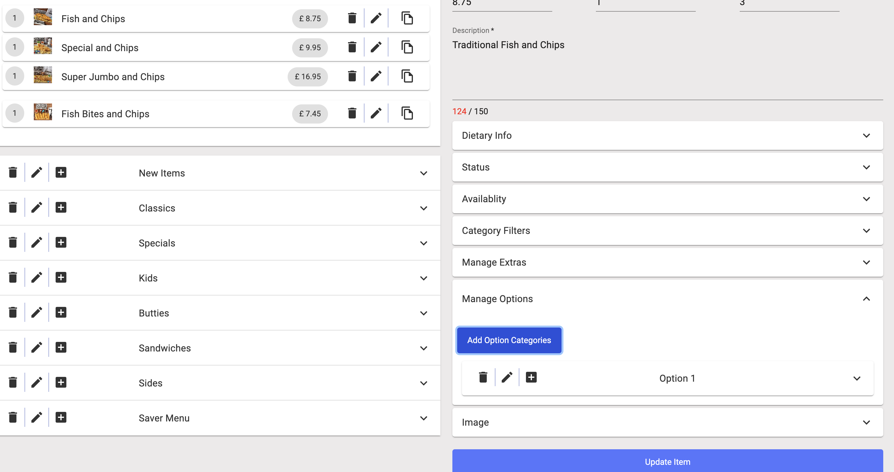 Menu maken in Kayana Partner Admin — figuur 11