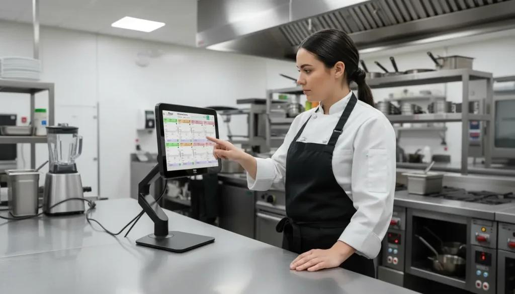 Chef checking Kayana KDS, seeing the number of orders