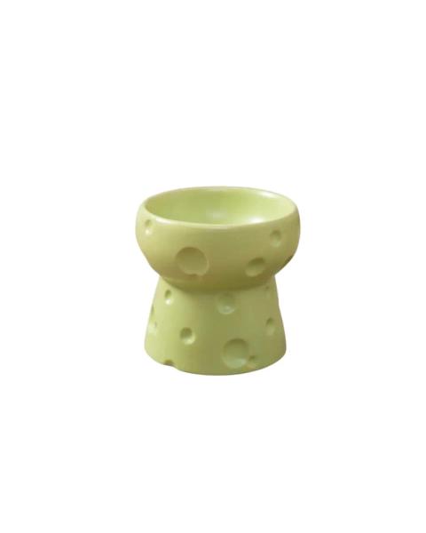 Cheese Shaped Ceramic Pet Bowl S