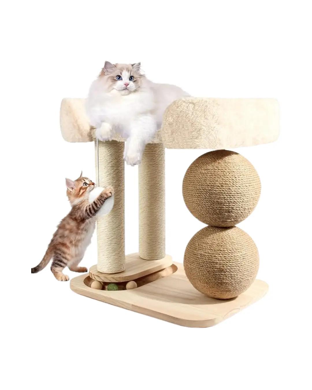 Cat Scratching Tree With Double Ball 