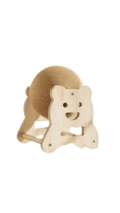 Bear-Shaped Sisal Cat Scratching Ball 