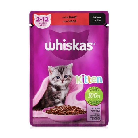 Whiskas kitten with beef in gravy 85g