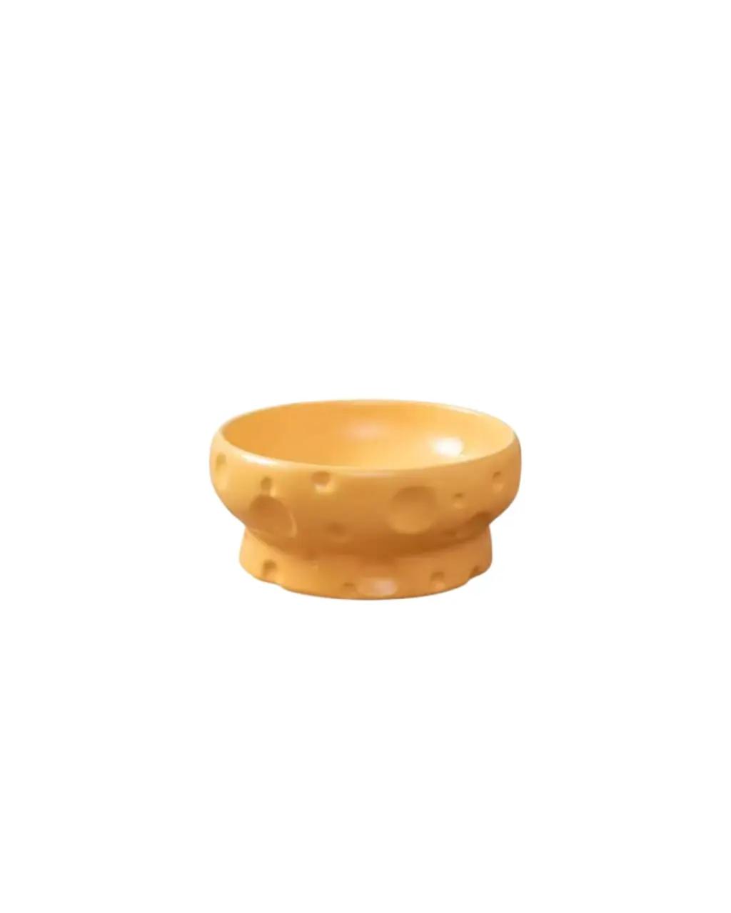 Cheese Shaped Ceramic Bowl L