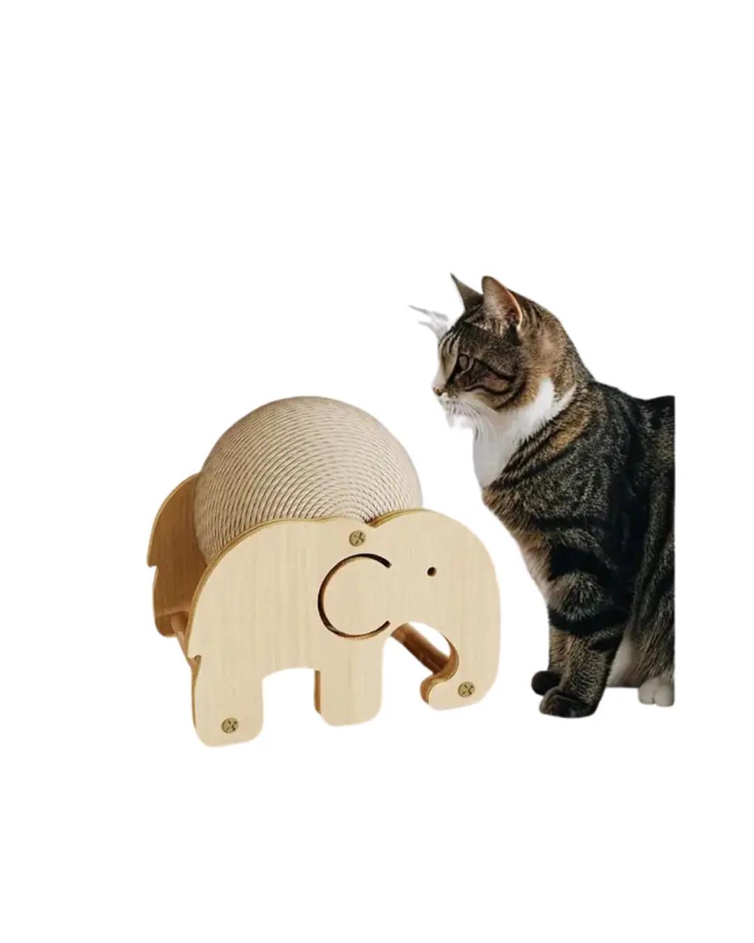 Elephant-Shaped Sisal Cat Scratching Ball