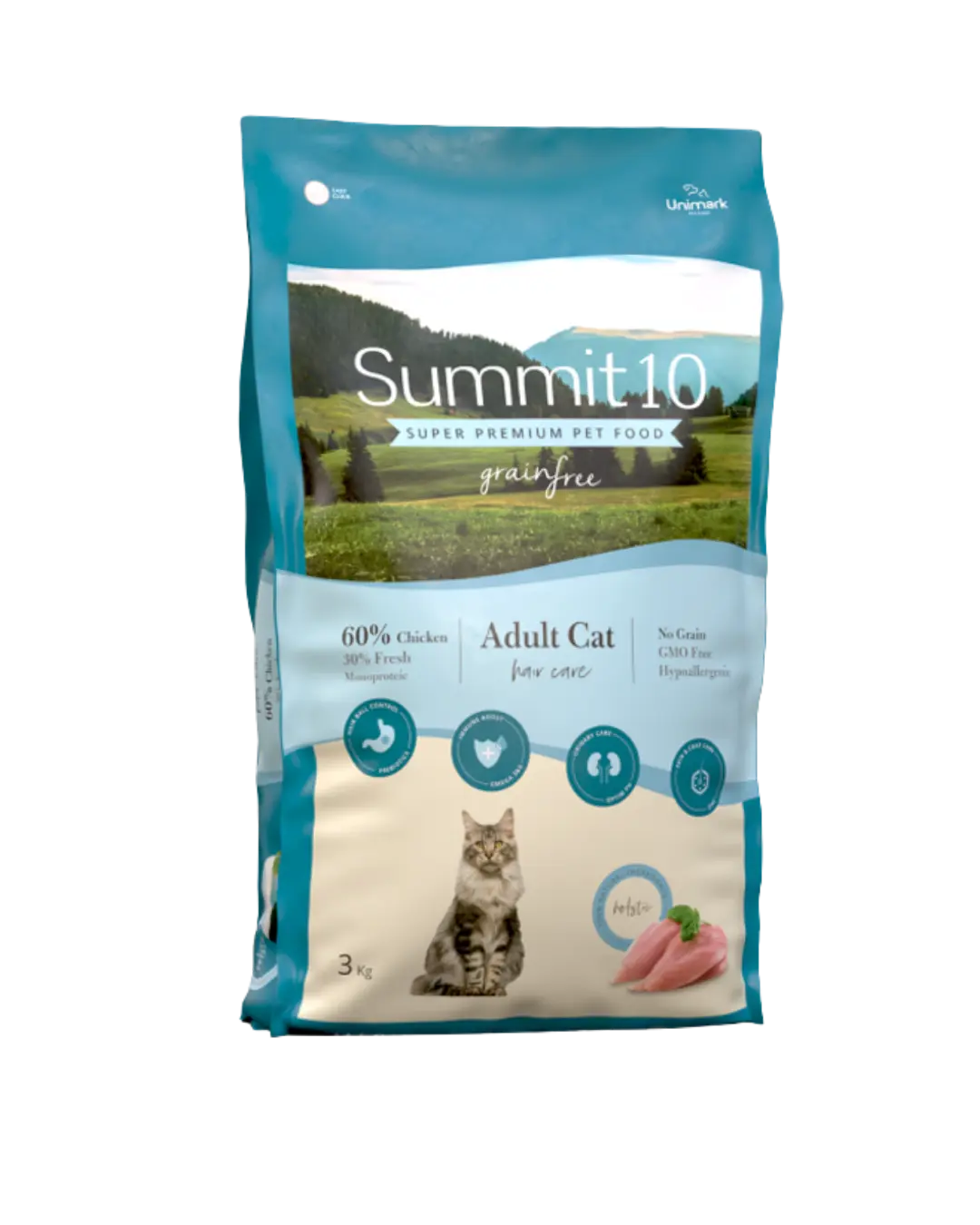 Summit 10 Grain Free Cat Hair care Fresh Chicken and Potato 3kg