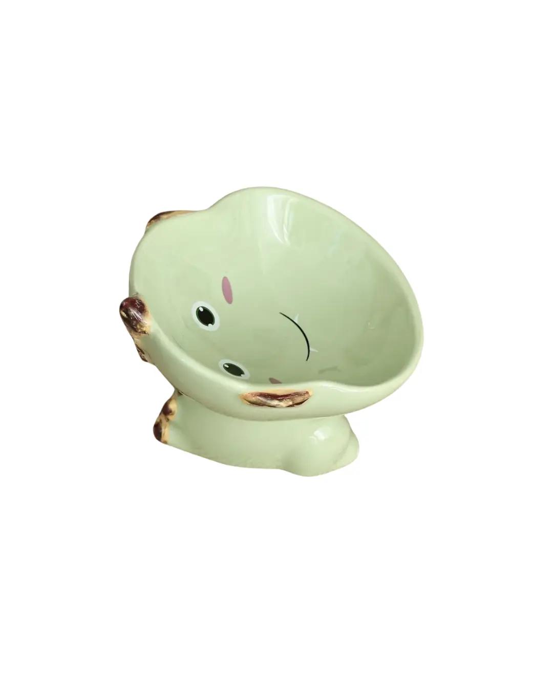 Chicken Shaped Ceramic Pet Bowl