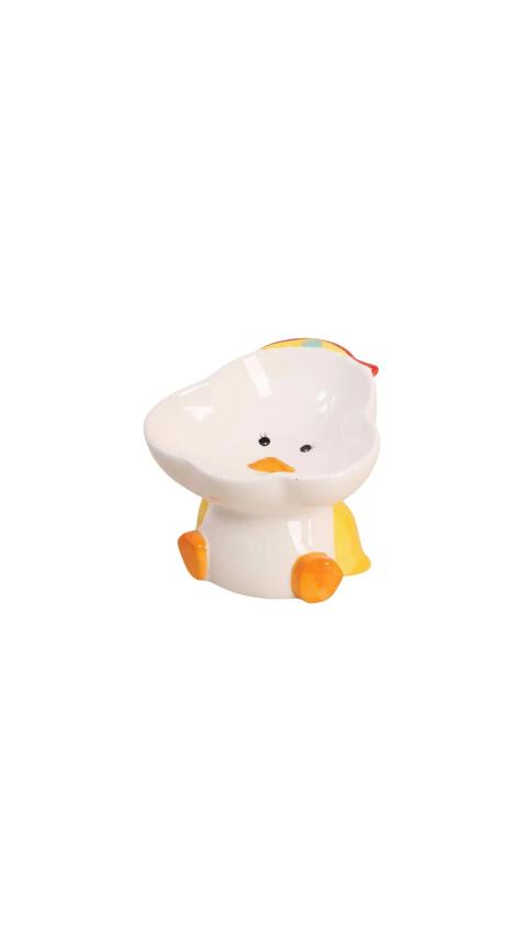 Duck Shaped Ceramic Pet bowl