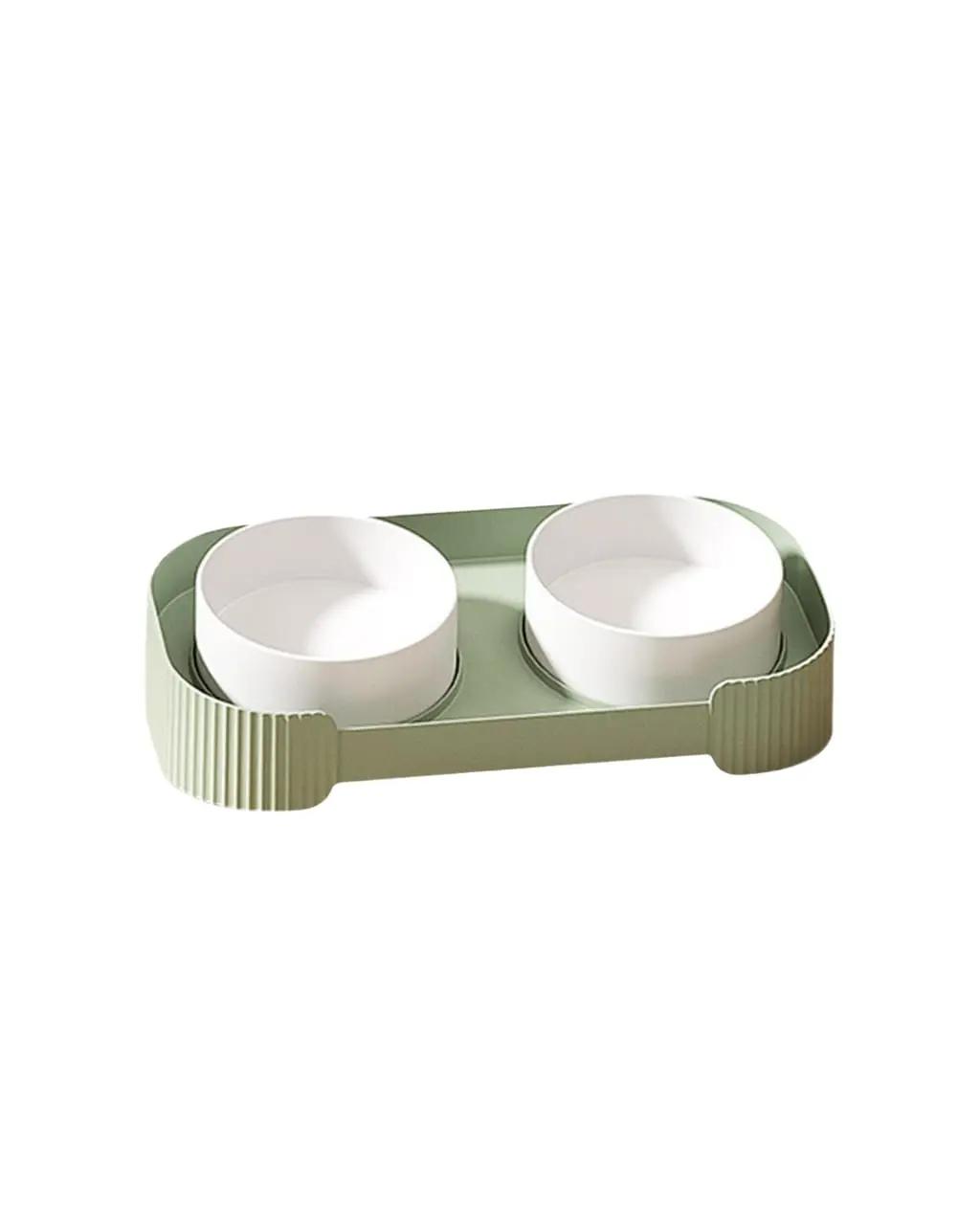 Ceramic Elevated double Bowl