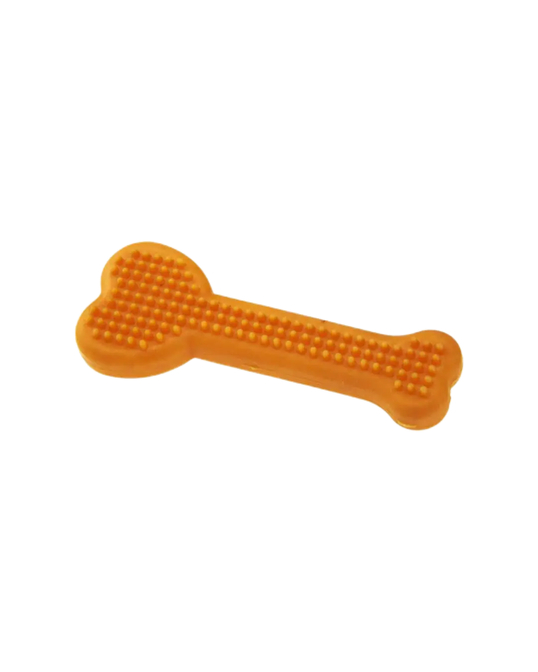 Pet shop rubber bone orange toy