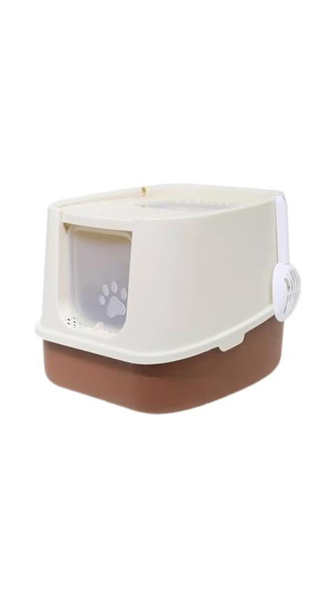 Enclosed Top-Entry Cat Litter Box L