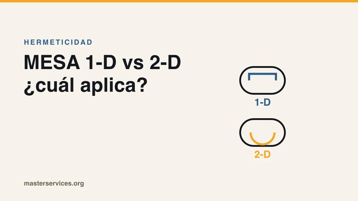 Diferencia entre MESA 1-D y MESA 2-D: cuál prueba aplica a su estación