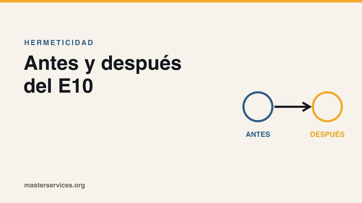 Hermeticidad antes y después de cargar E10: por qué dos pruebas, no una