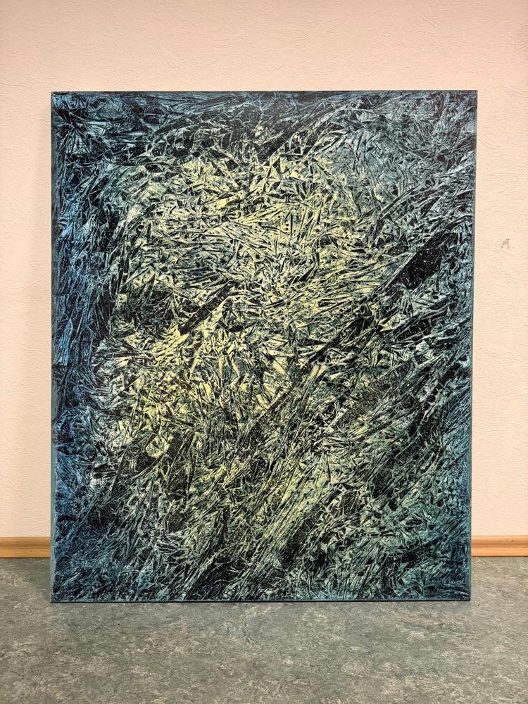 Painting in the studio