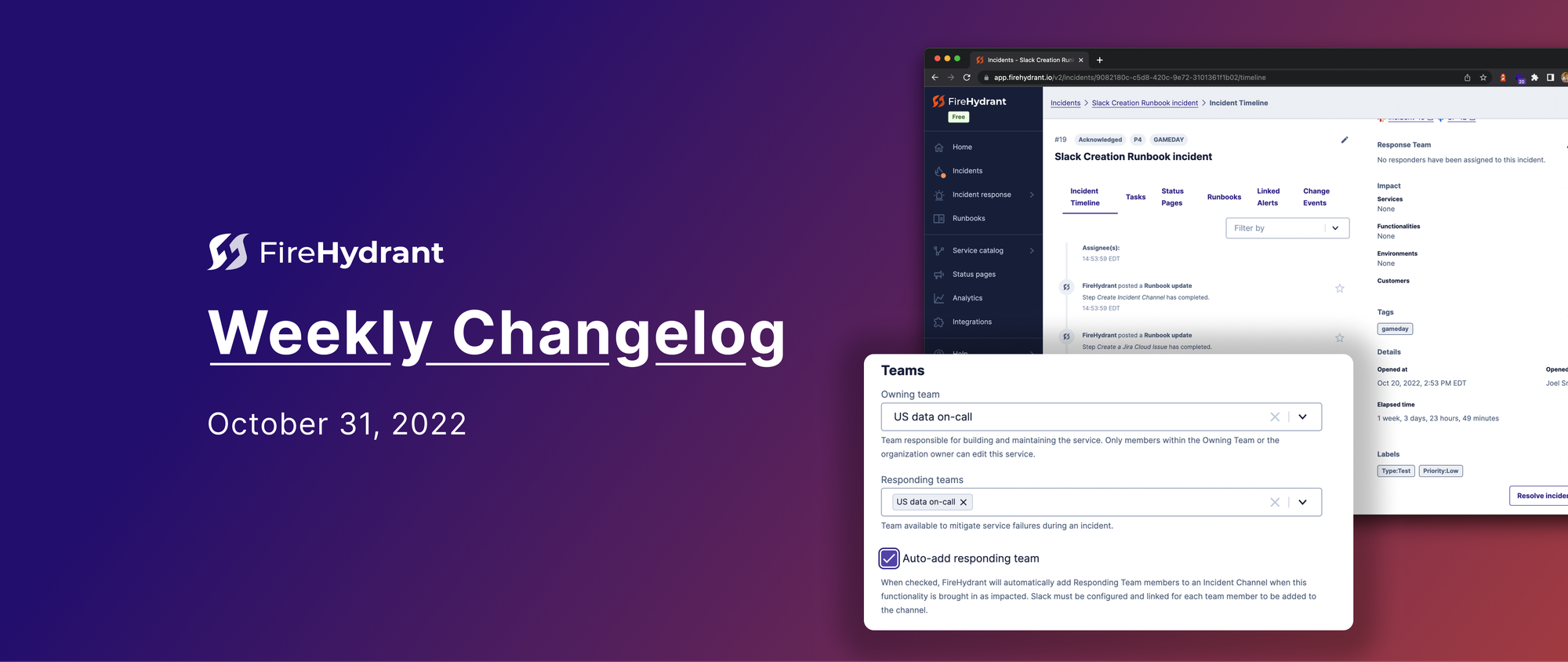 Updates on Labels and Tags for Incidents and Improvements for Responding Teams