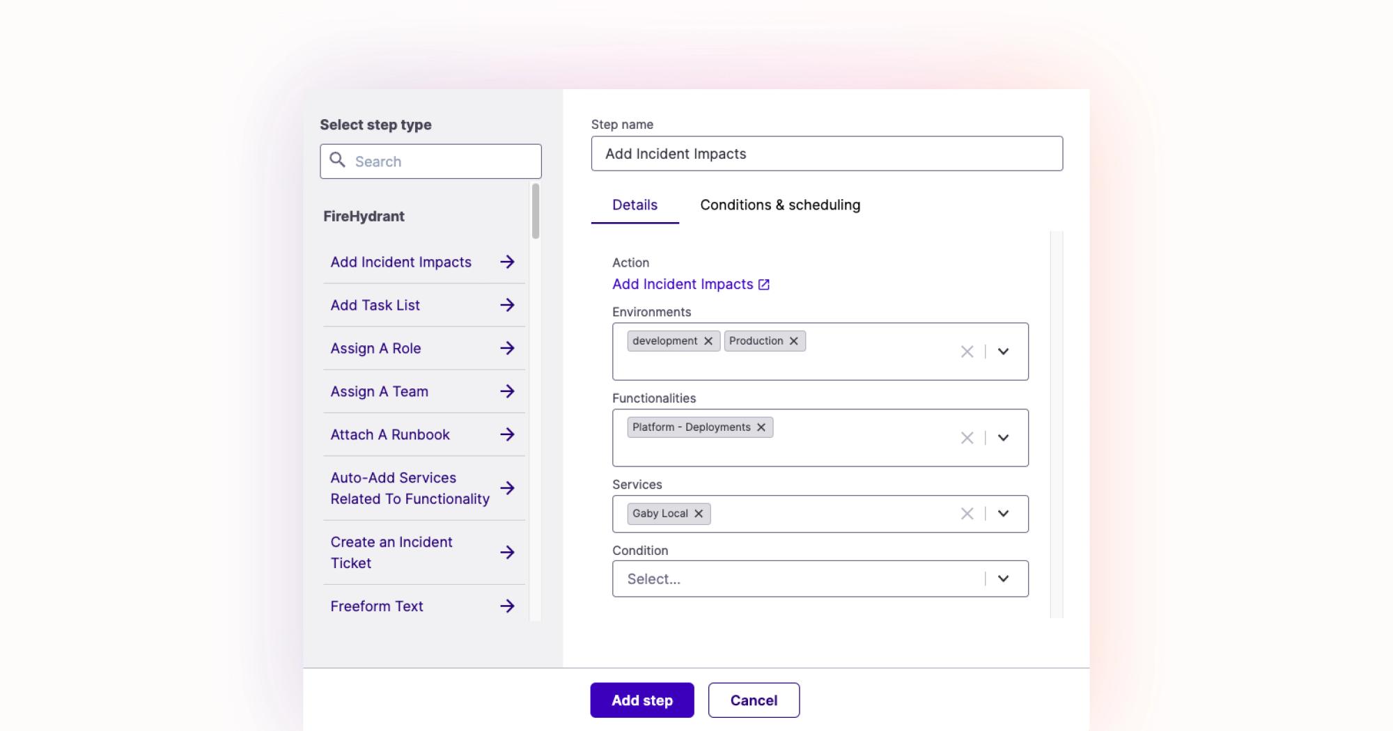 Add incident impact through runbook steps