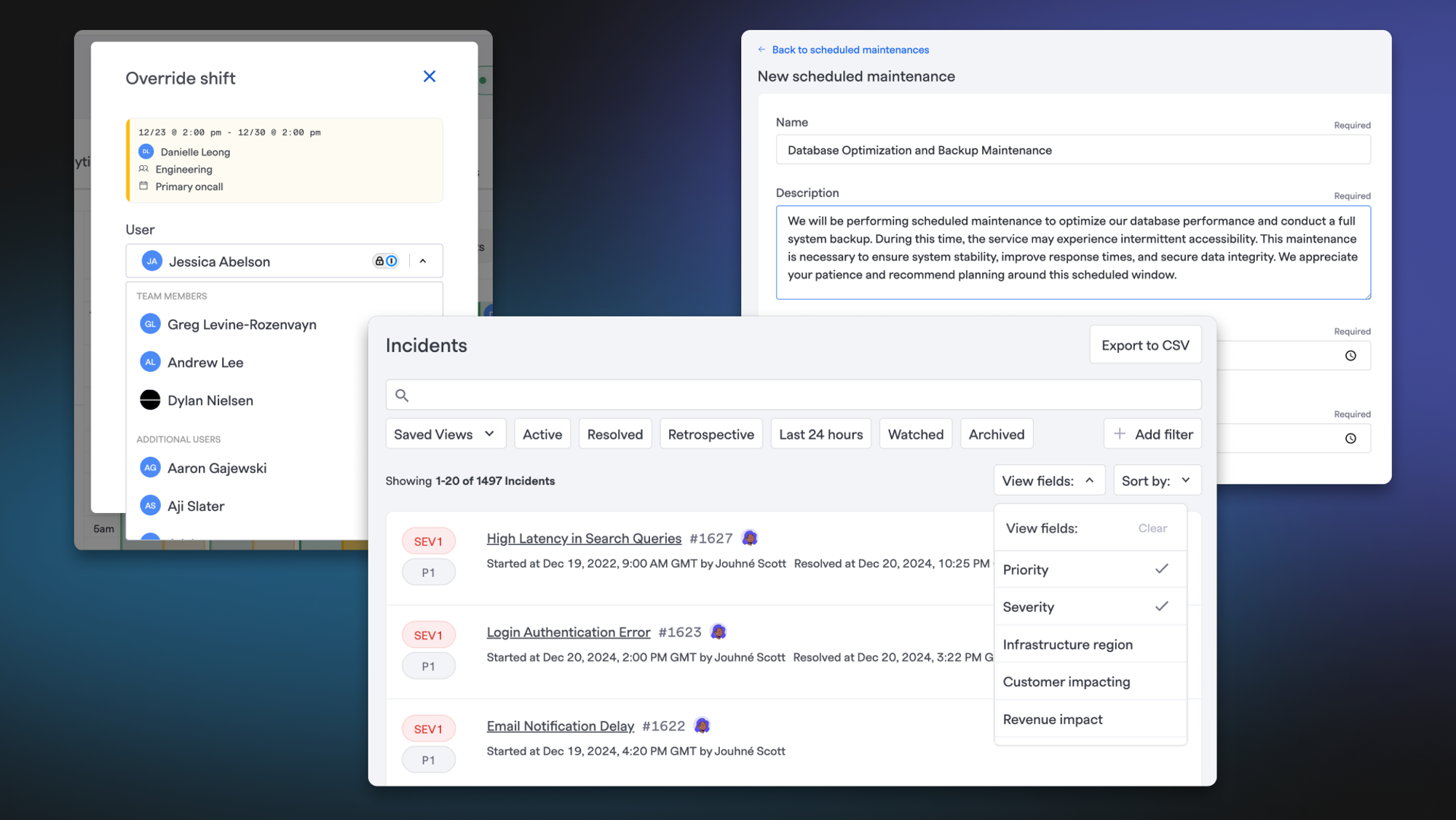 View Incidents by Priority and Severity, Improved Schedule Maintenance Forms, and More