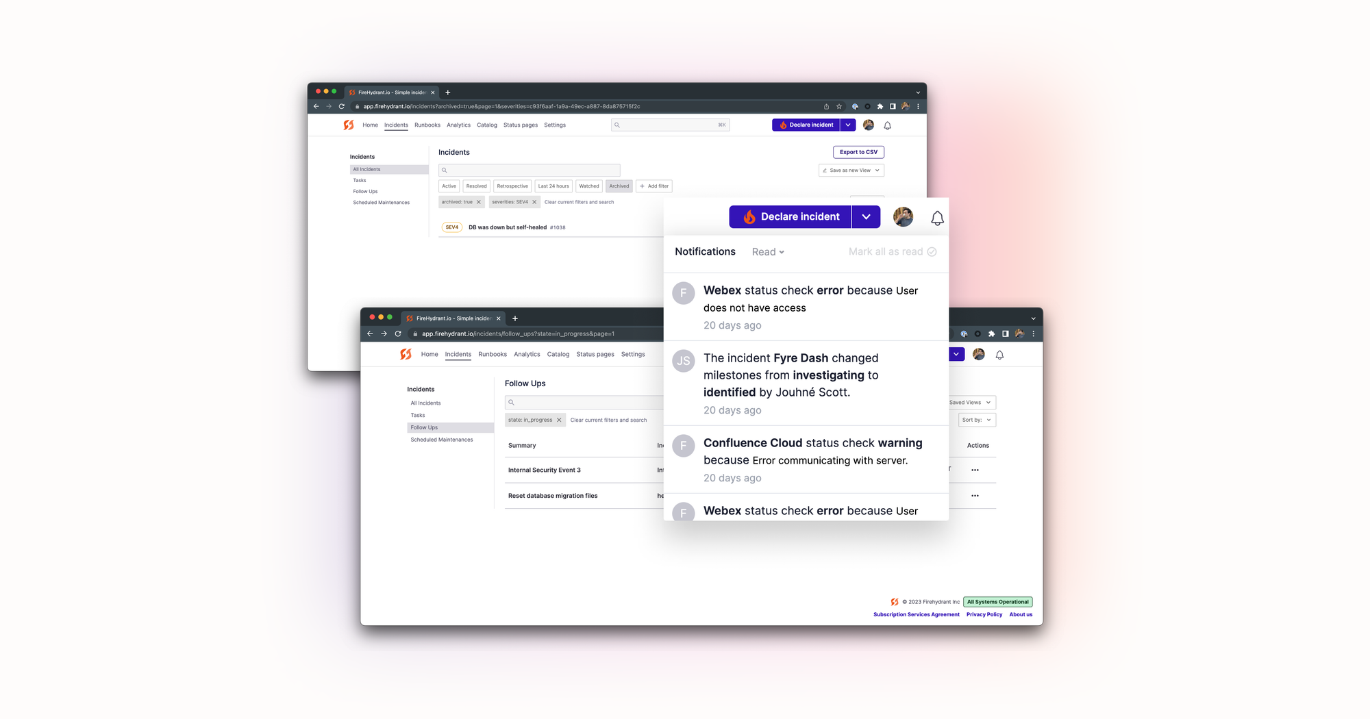 UI Refresh Updates: See All Tasks and Follow Ups, Un-Archive Incidents, Notification Center and More!