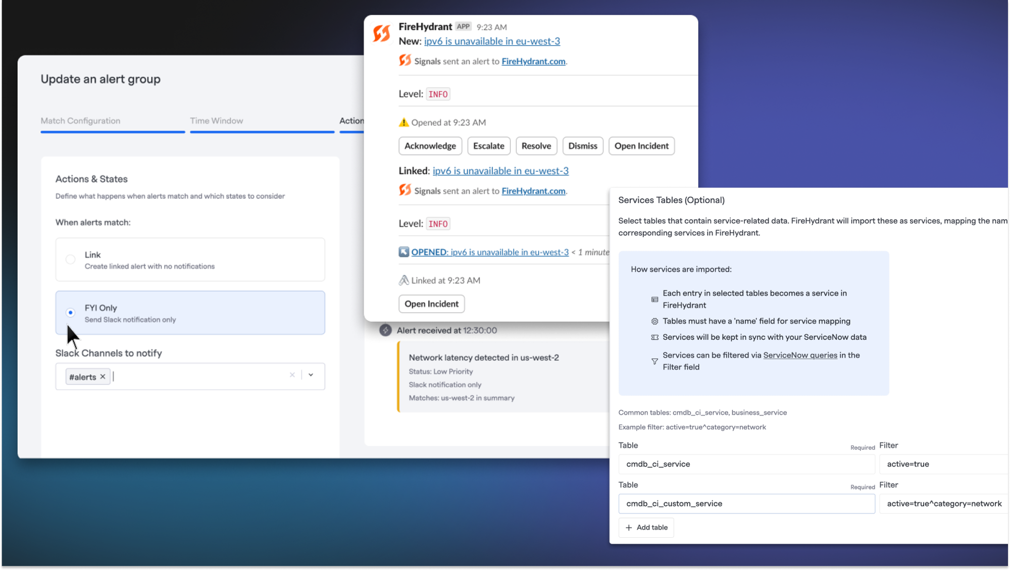 Alert Grouping "FYI" Notifications in Slack, More Control Over ServiceNow CMDB Synchronization