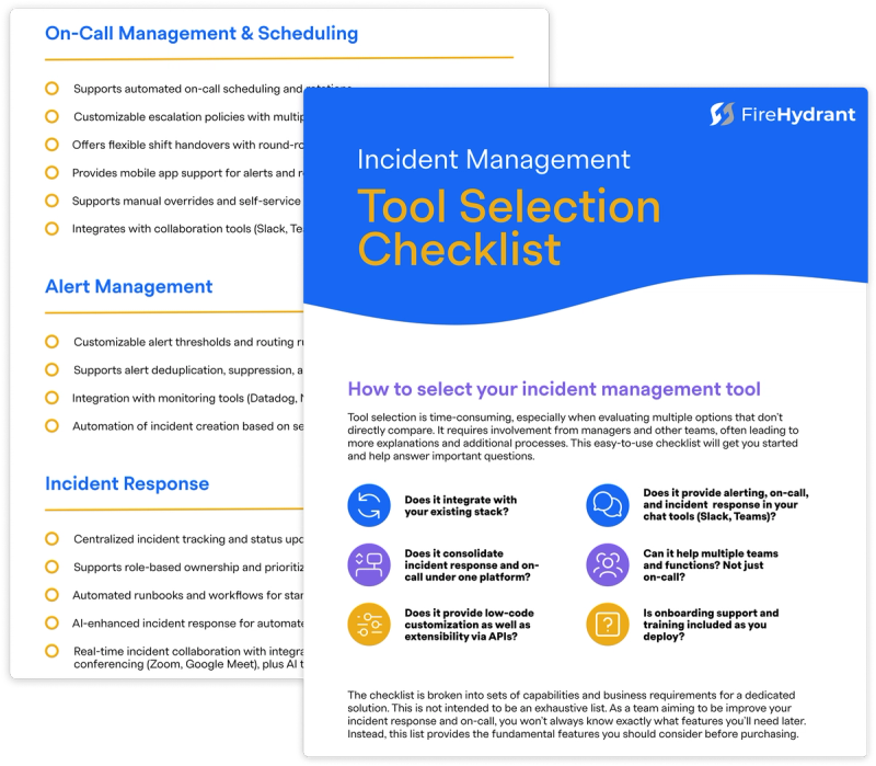 Incident Management Tool Selection Checklist