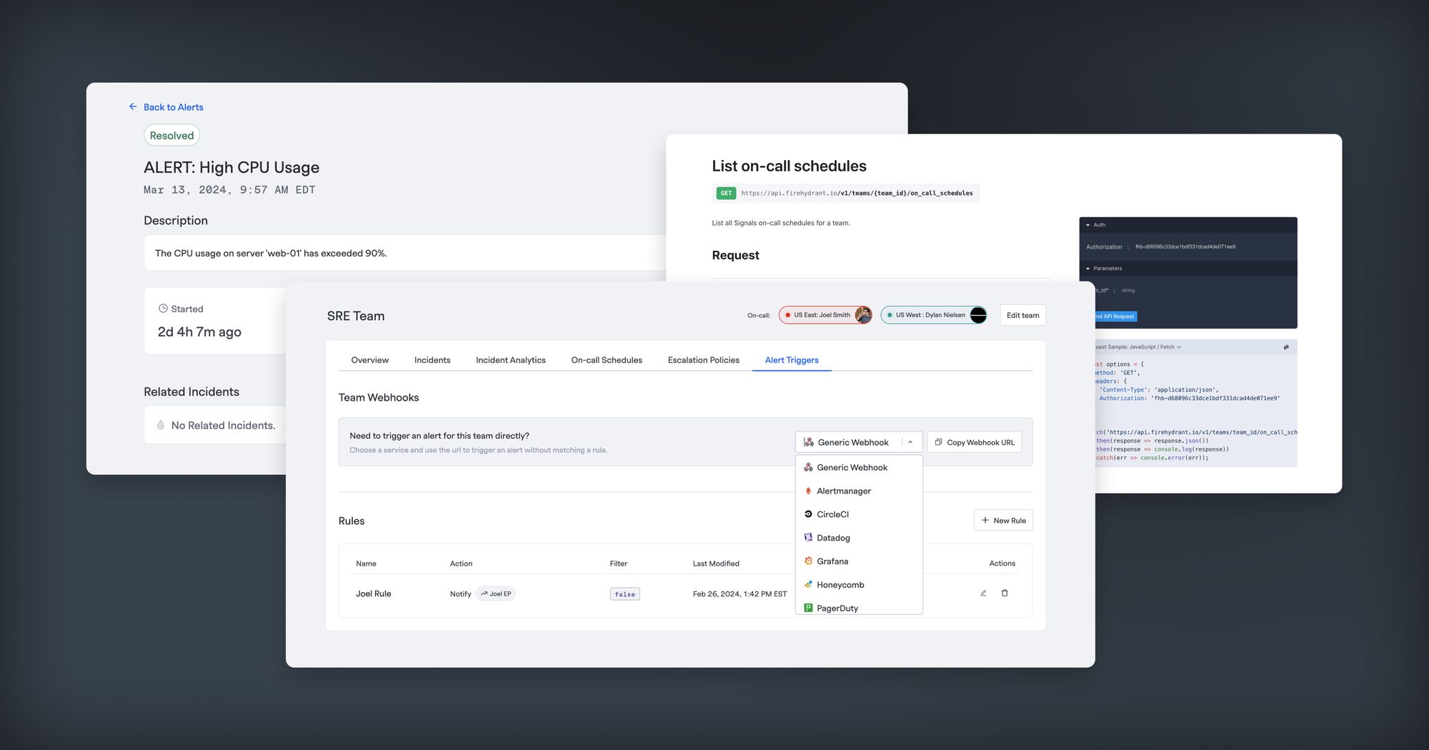 New in Signals: Alert Teams with a Webhook, Resolve Alerts, and our Signals Public API