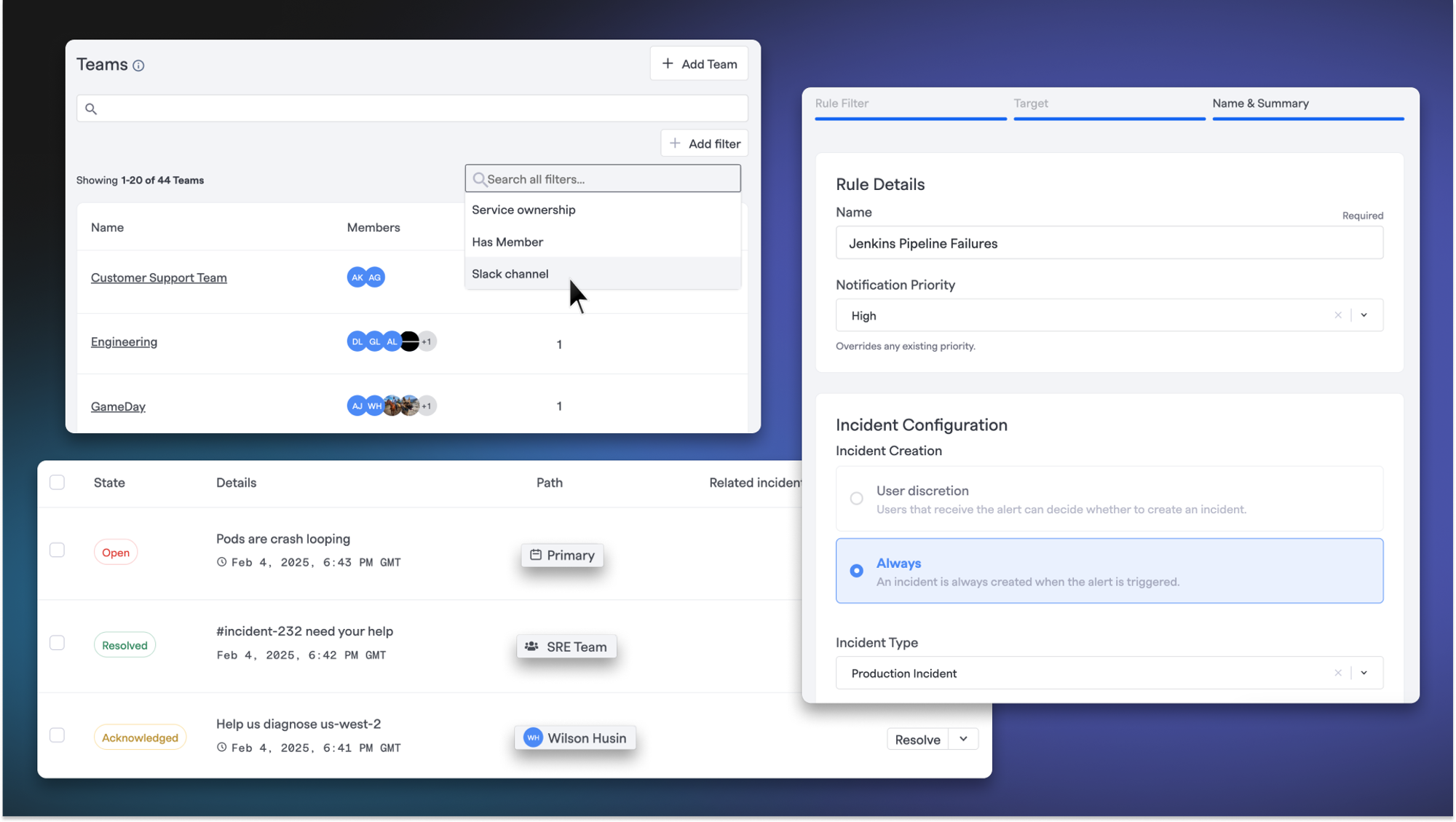 Auto-Create Incidents From Signals, Expanded Team Filters, Better Visibility for Manual Pages