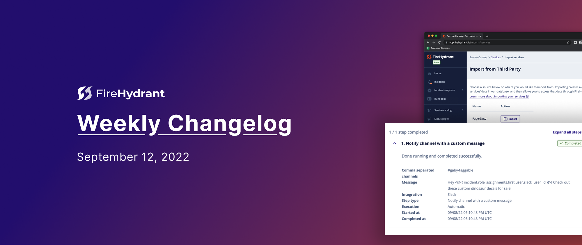  Brand new Services & Functionalities Import Flow and @-Mentions in Runbooks Steps