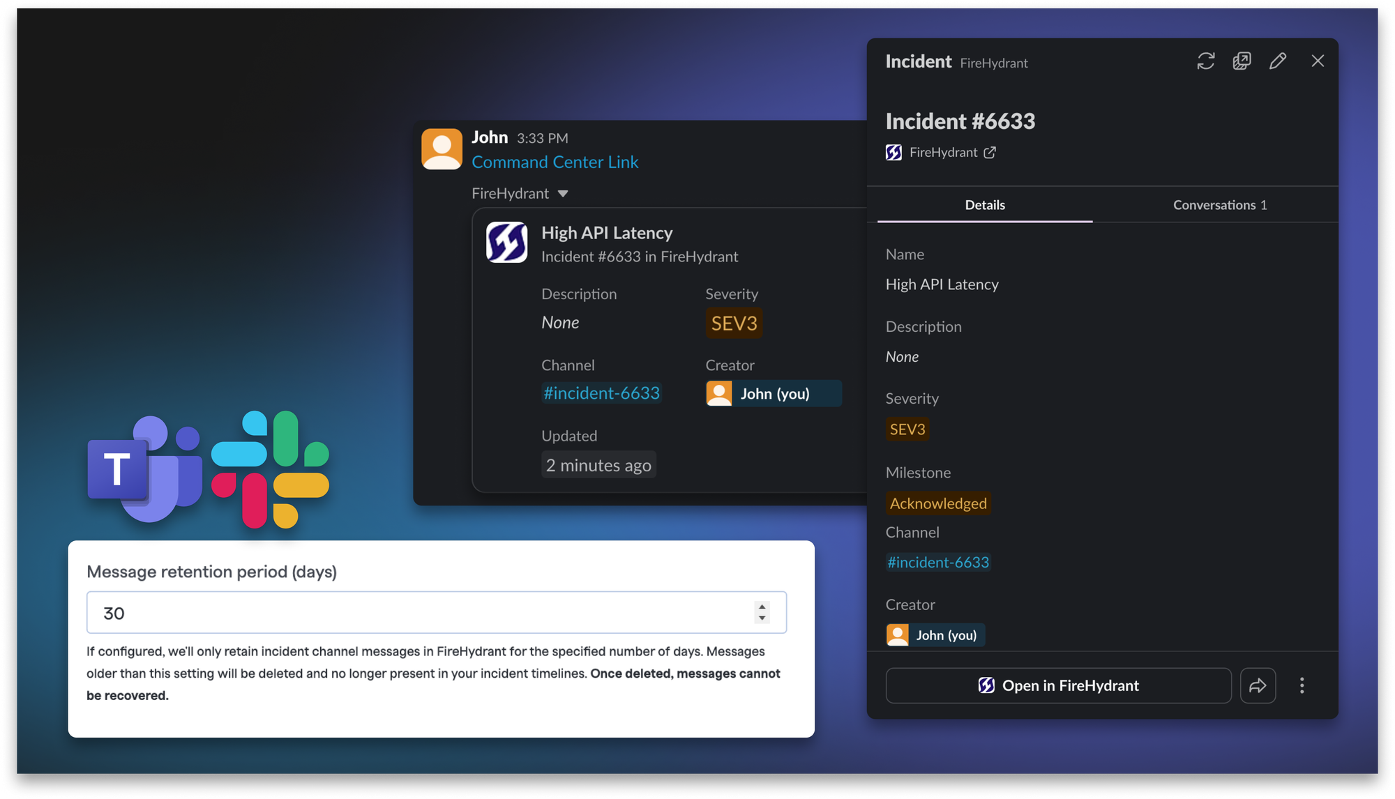 Richer Incident Context with Slack Work Objects
