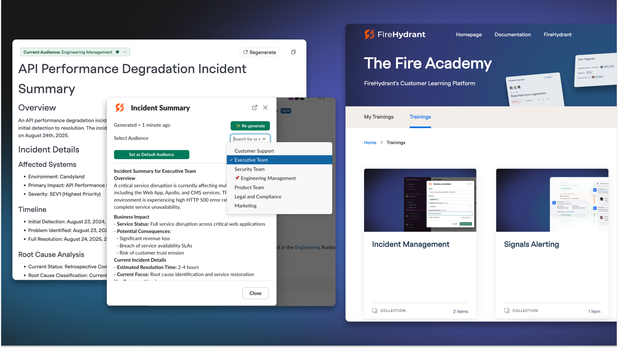 Audiences Delivers Role-Based Incident Comms, Learn and Configure FireHydrant Faster with Fire Academy