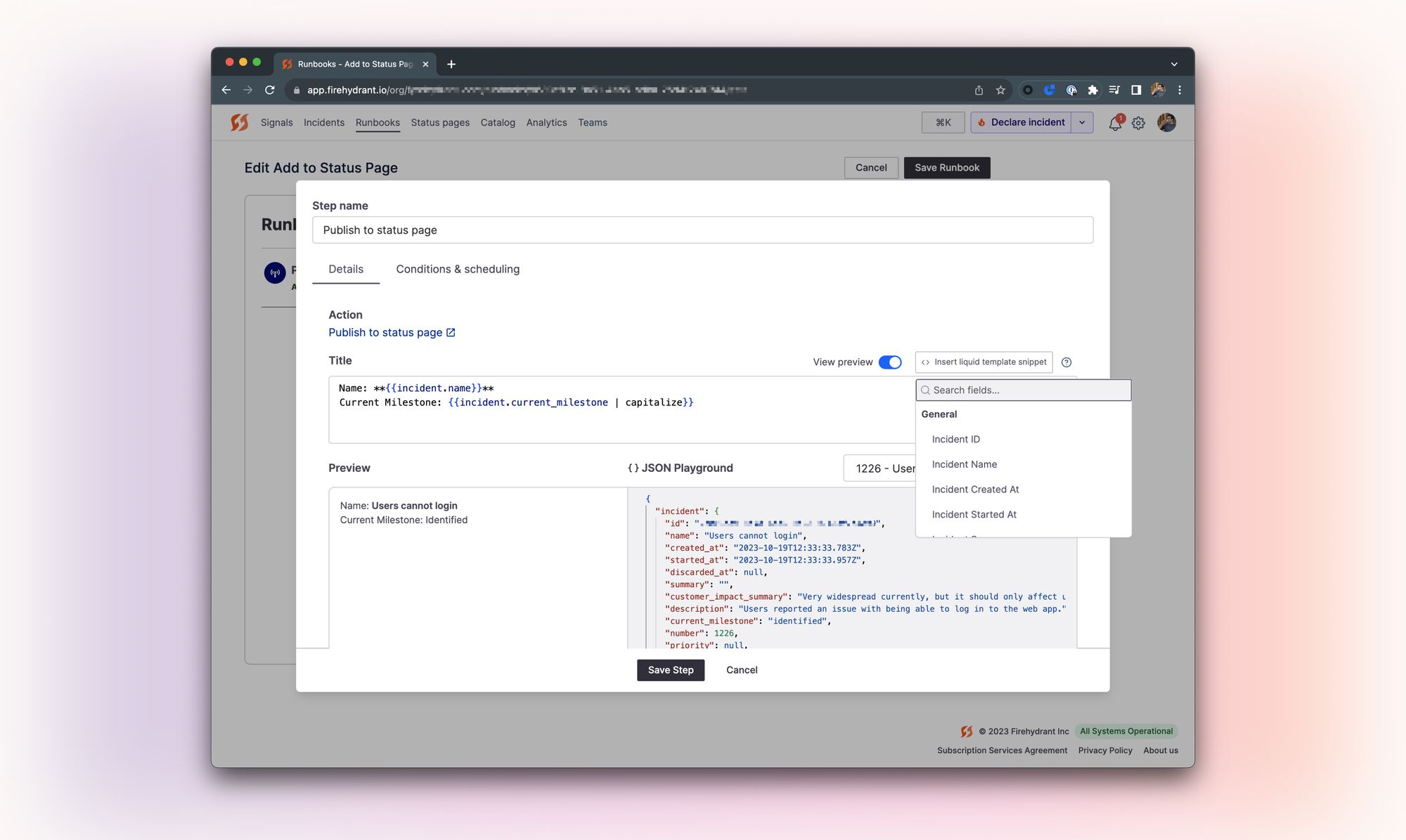 Liquid Templating Improvements, Additional Fields for Status Page, and More!