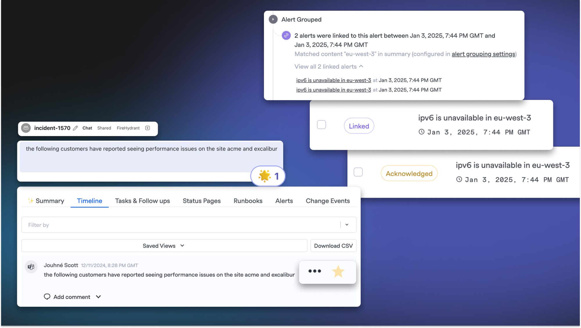 Alert Grouping, Star Messages from MS Teams with Reactions
