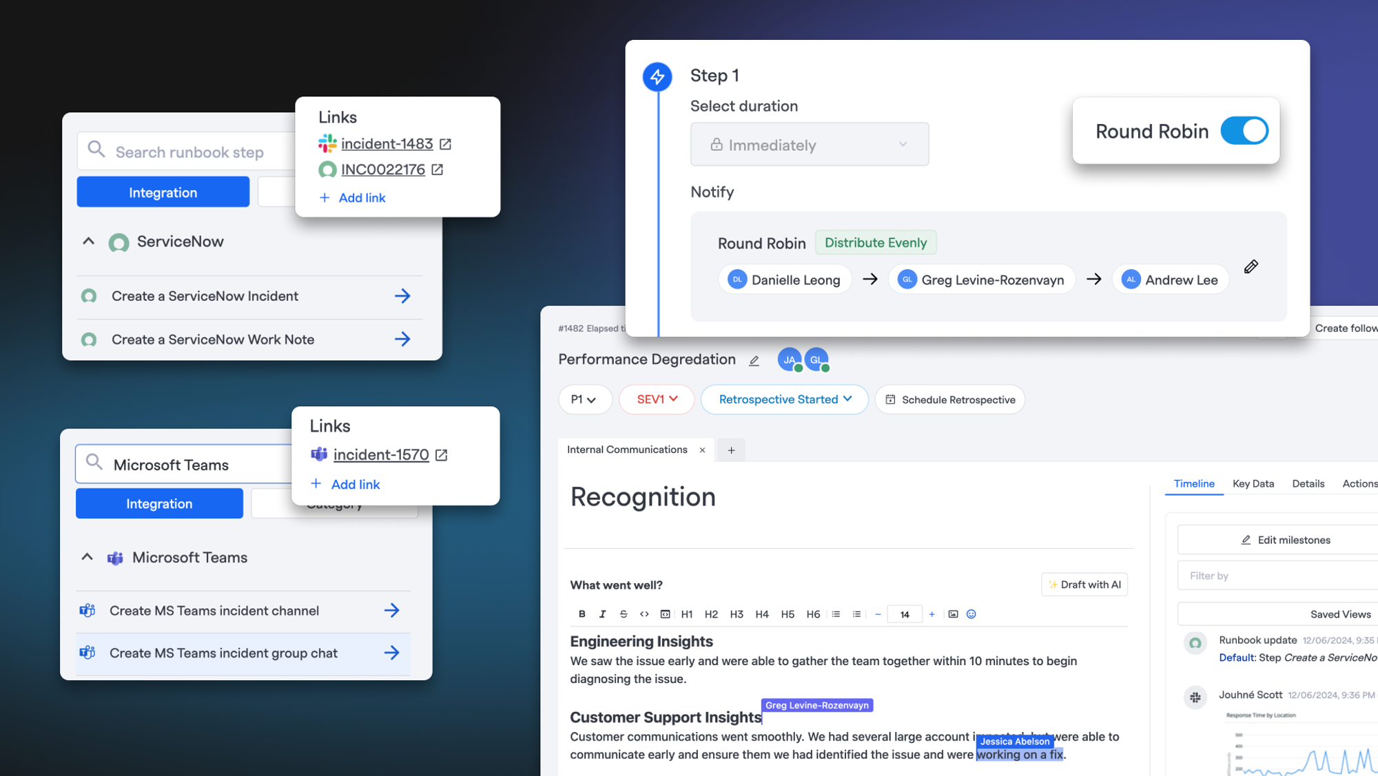 Round Robin for Signals, ServiceNow Integration, Microsoft Teams Group Chat, Slack Enhancements