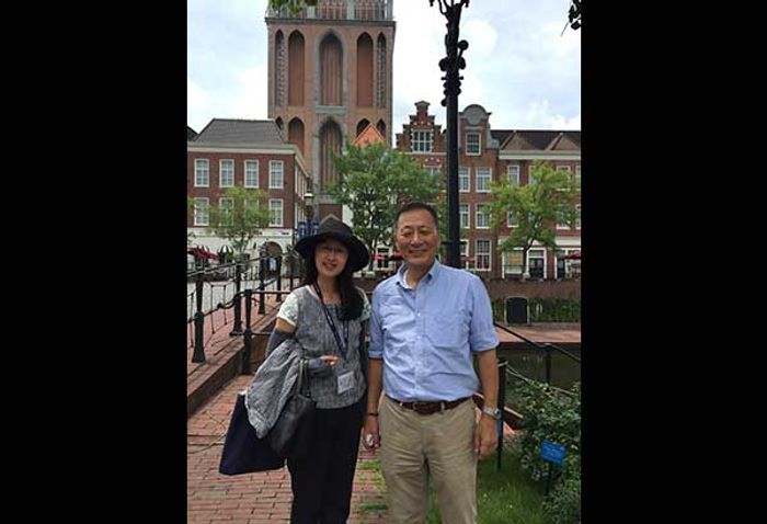 Tour guide Masumi Ueno and JNTO’s Yosuke Togezaki