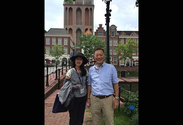 Tour guide Masumi Ueno and JNTO’s Yosuke Togezaki