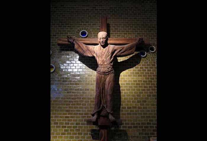 Statue of St. Paulo Miki at the Twenty-Six Martyrs Museum, Nagasaki