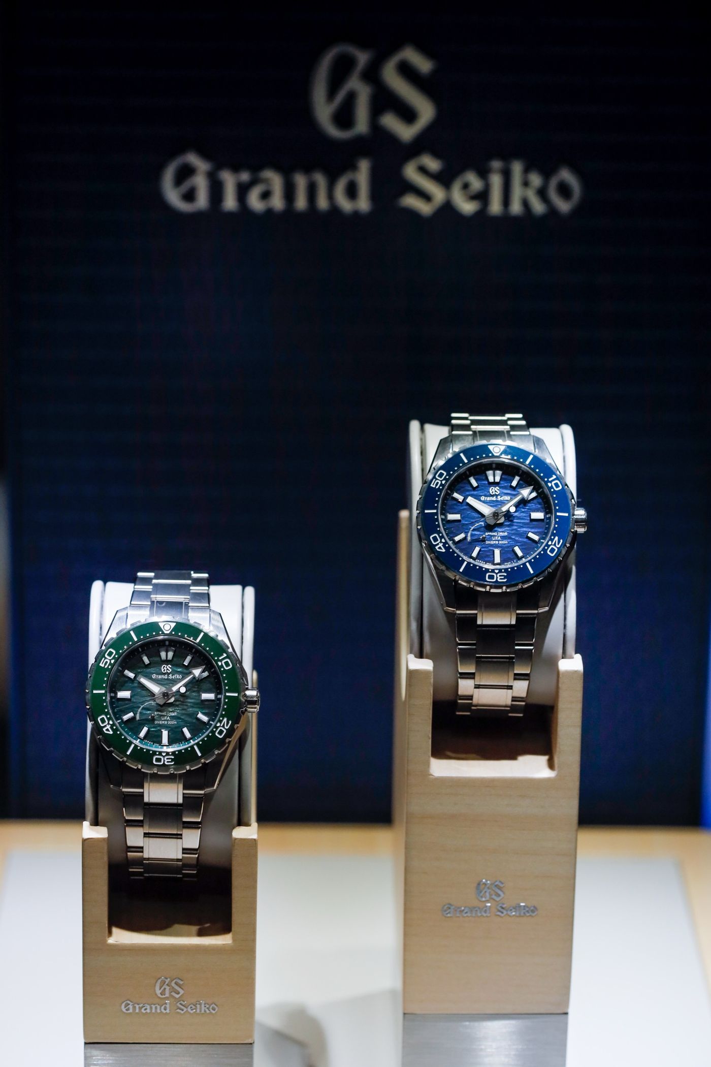 Grand Seiko Spring Drive diver timepieces on display at Lucerne Watch Week
