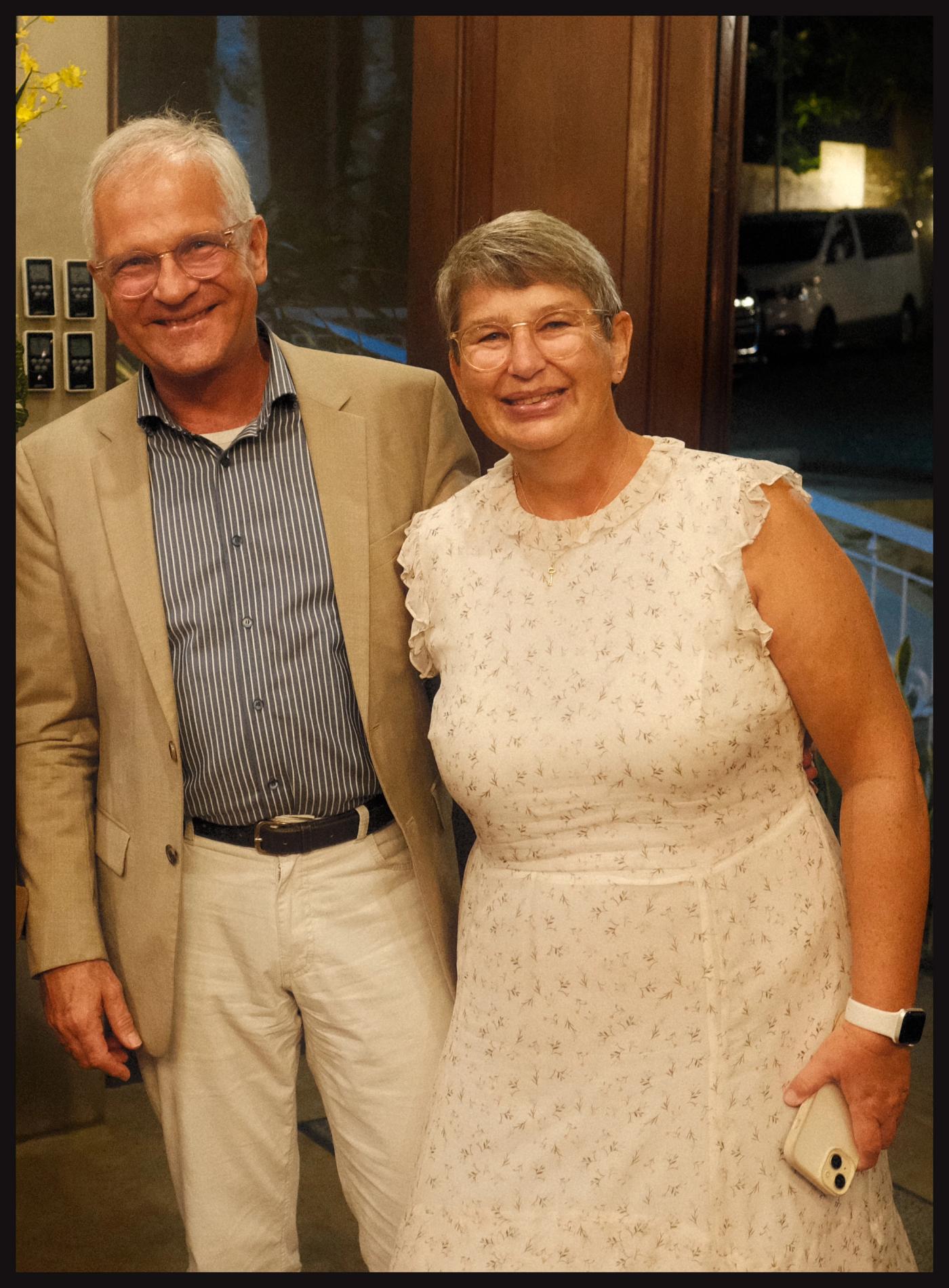 German Ambassador Dr. Andreas Michael Pfaffernoschke and his wife Marina smiling together at the food and wine festival