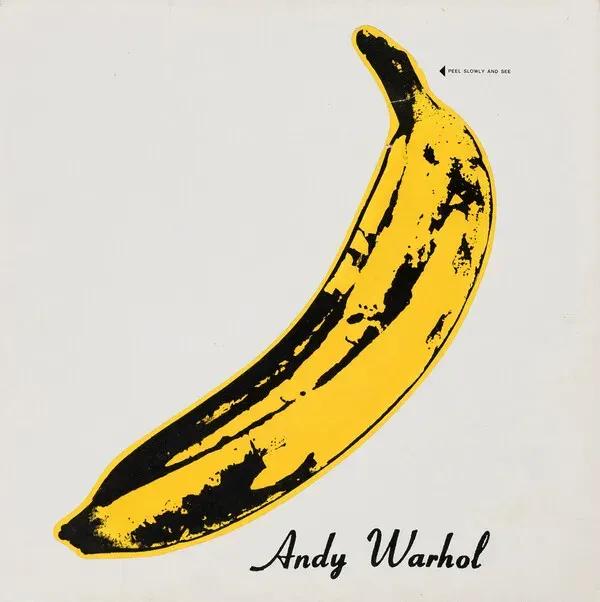 Andy Warhol’s yellow banana print on the Velvet Underground and Nico album cover