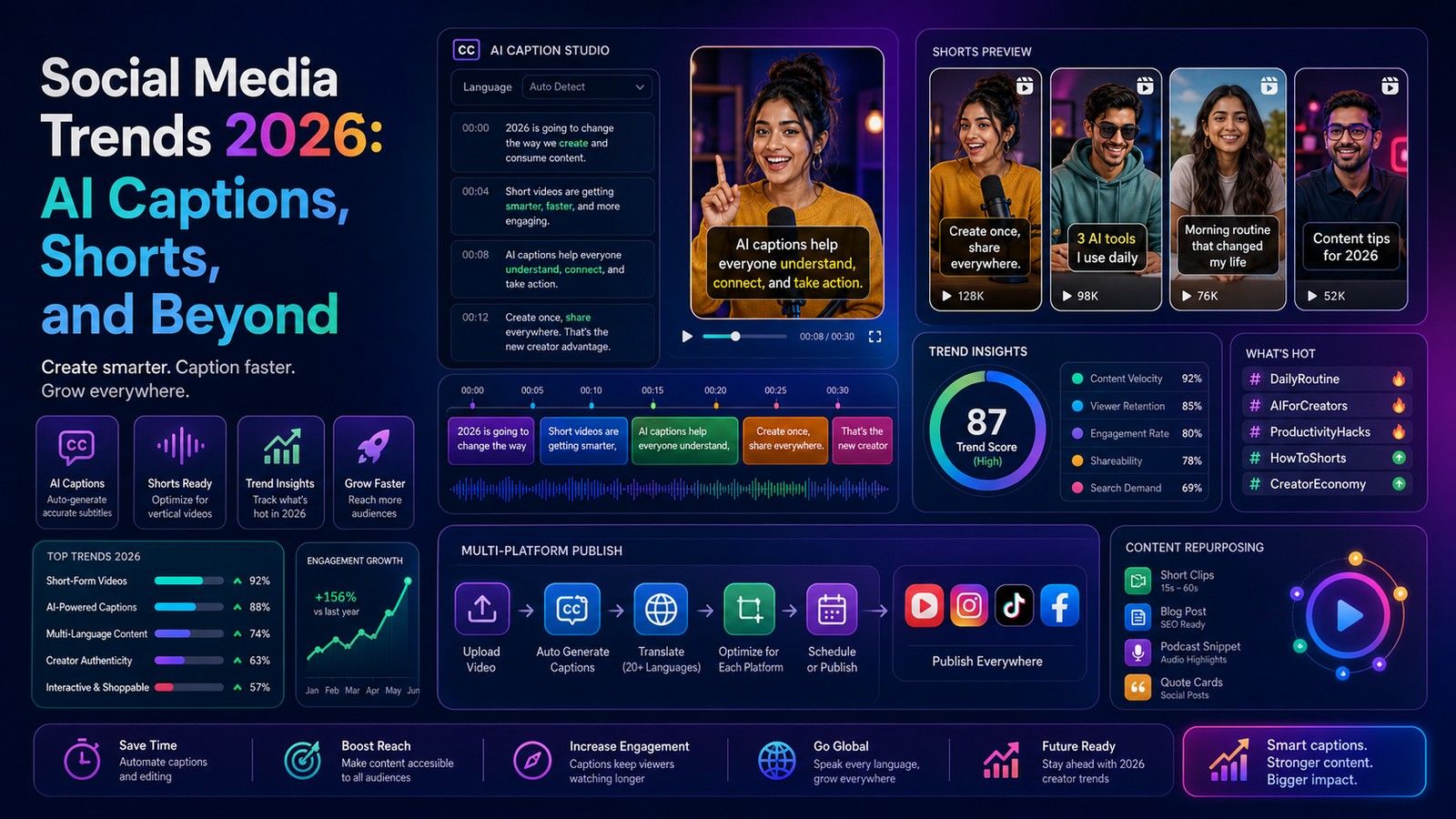 Social Media Trends 2026: AI Captions, Shorts, and Beyond