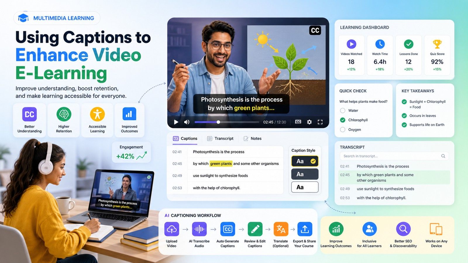 e-learning video captions: Complete Creator Guide | CapsAI