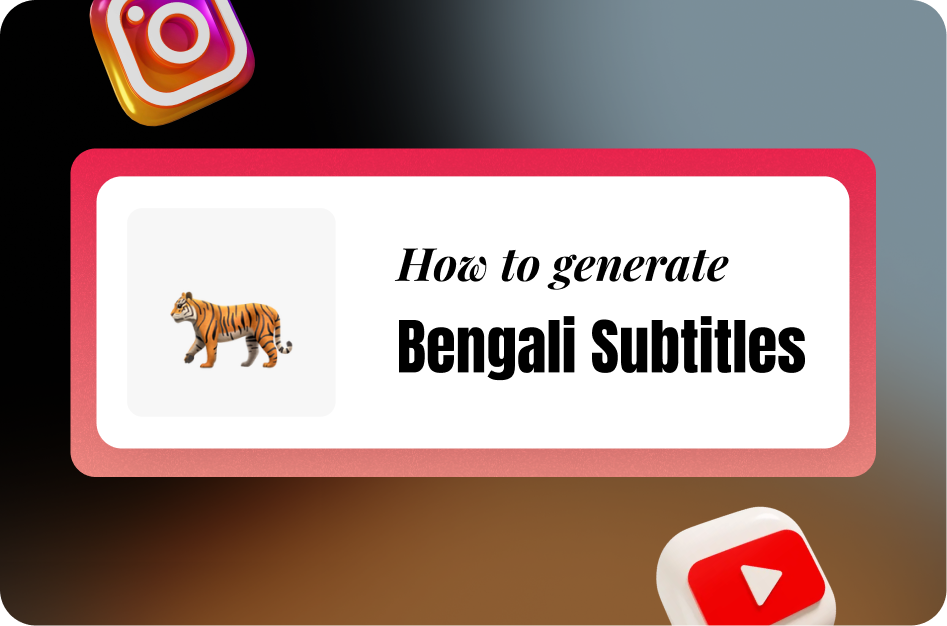 How to Generate Bengali Subtitle Files (SRT) for YouTube Videos