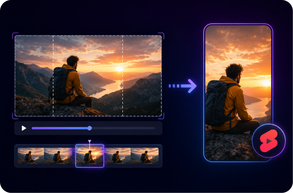 How to Reframe Landscape Video to Vertical Shorts | CapsAI