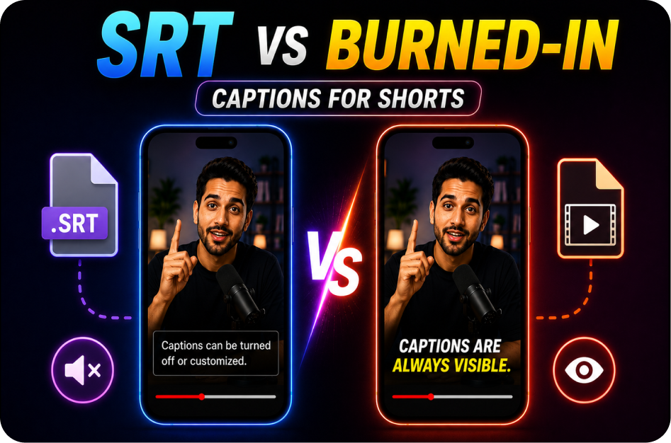 SRT vs Burned-In Captions for Shorts