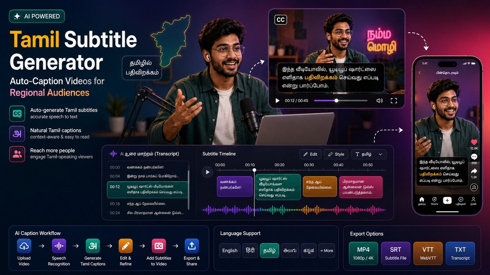 Tamil subtitle generator: Complete Creator Guide | CapsAI
