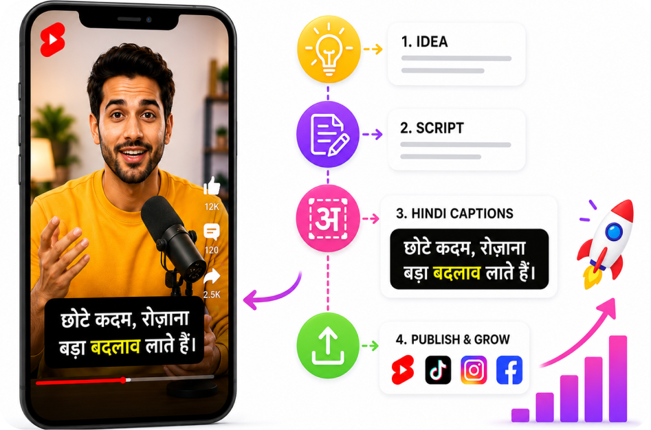 Hindi Captioned Shorts: A Practical Strategy